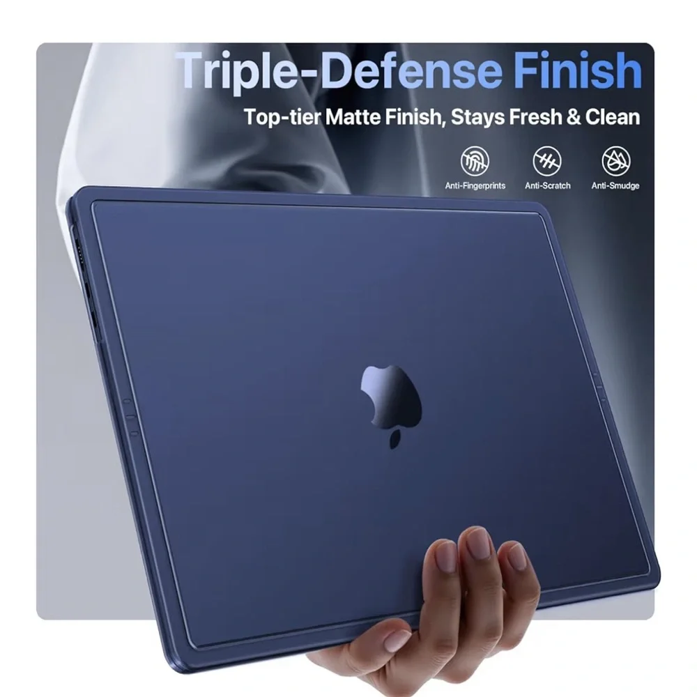 ‘CRACKGUARD’ for MacBook Air 15” Protective Laptop Case-MIDNIGHT CLEAR